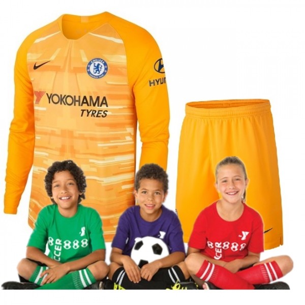 Kid's Chelsea Goalkeeper suit 19/20 (customizable）