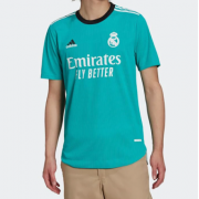 Real Madrid Player Version Third Aqua White Jersey 21/22 (Customizable)