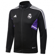 22/23 Real Madrid Long Zipper Training Suit Black